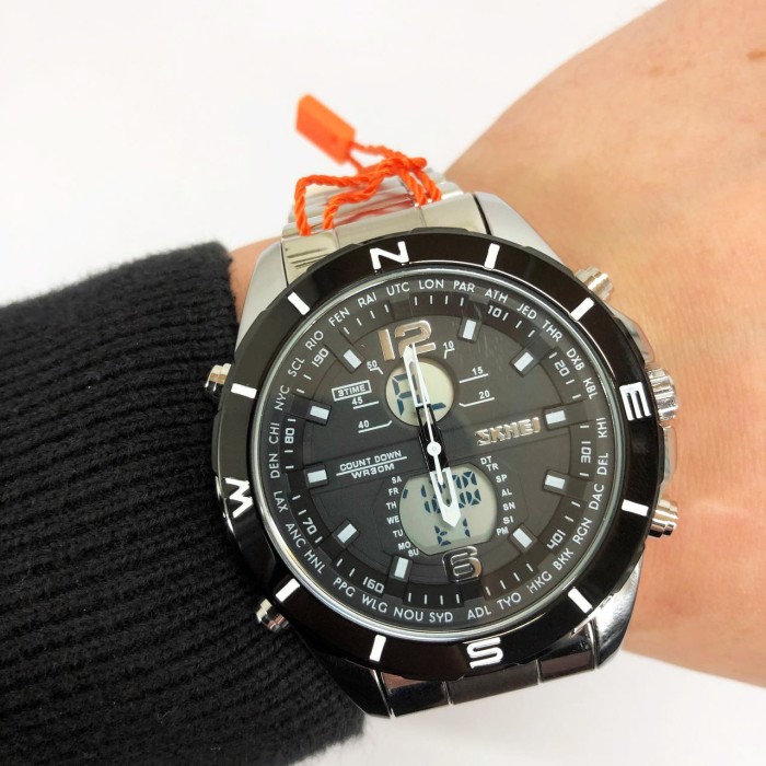 Чоловічі наручні годинники SKMEI 1670SIWT, Ексклюзивні чоловічі годинники Солідні VA-90