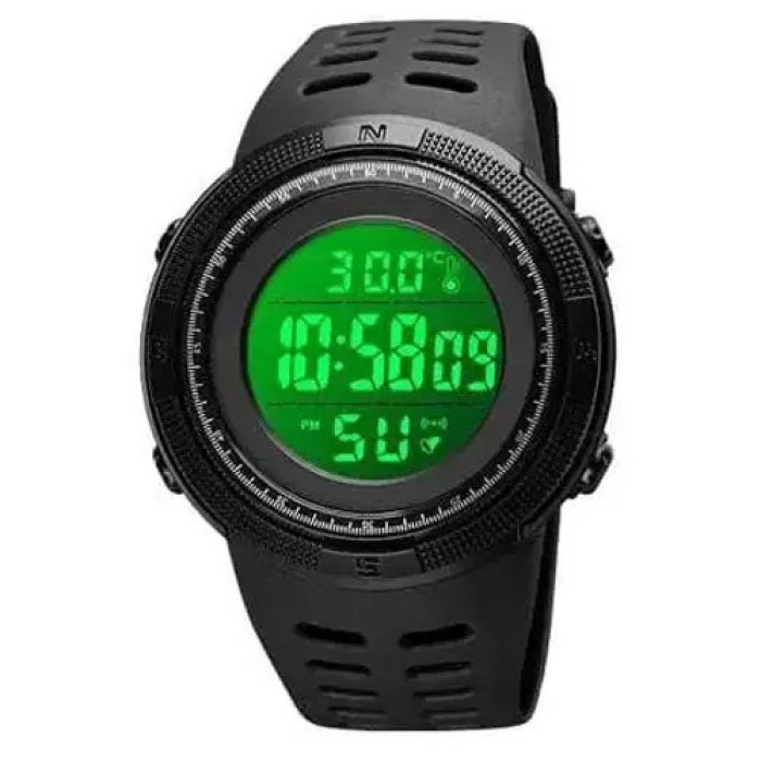 Годинник наручний чоловічий SKMEI 1681BKWT BLACK-WHITE, годинник спортивний