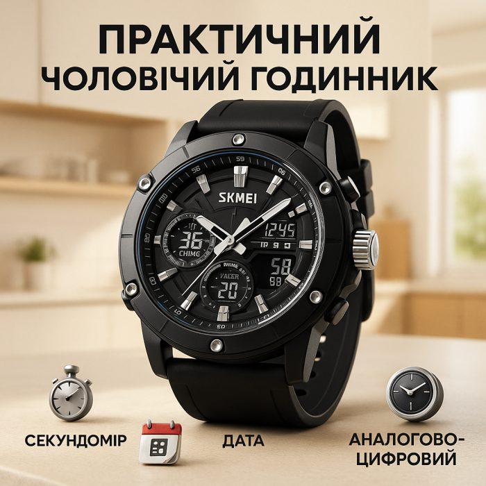 Армійський годинник мілітарі SKMEI, Водонепроникний чоловічий годинник Фірмовий спортивний QZ-22