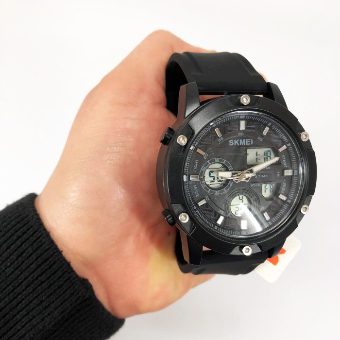 Годинник наручний чоловічий SKMEI 1757BKWT BLACK-WHITE, армійський годинник протиударний. Колір: чорний