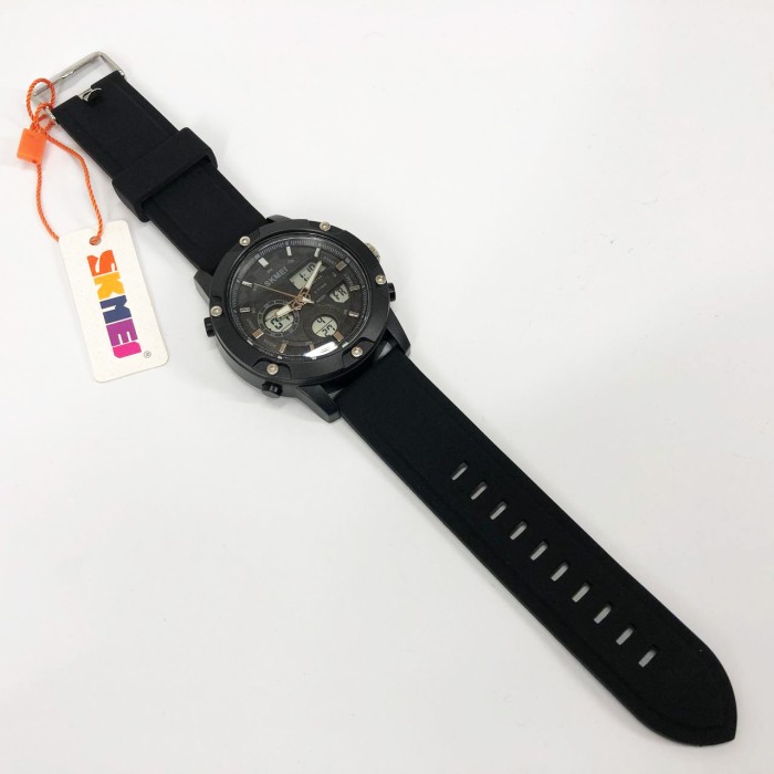Годинник наручний чоловічий SKMEI 1757BKWT BLACK-WHITE, армійський годинник протиударний. Колір: чорний