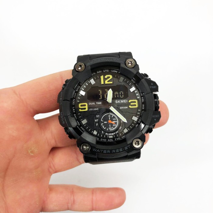 Годинники наручні електронні для хлопців SKMEI 1965BK BLACK, Надійні чоловічі наручні годинники VN-13