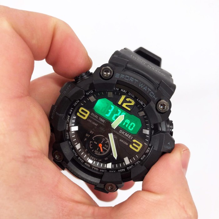 Годинники наручні електронні для хлопців SKMEI 1965BK BLACK, Надійні чоловічі наручні годинники VN-13