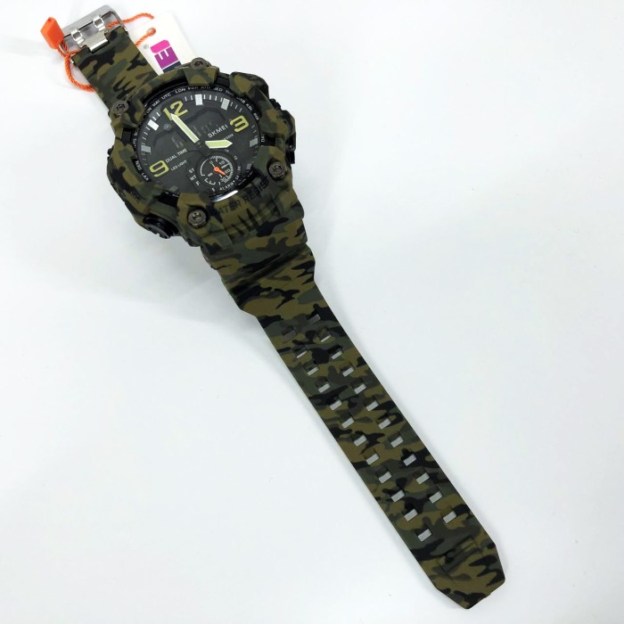 Годинник наручний чоловічий SKMEI 1965CMGN CAMO GREEN, військовий чоловічий наручний годинник зелений. Колір: камуфляж