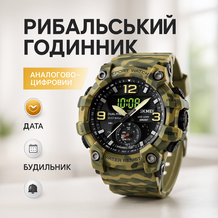 Хороший чоловічий годинник фірма SKMEI, Годинник для походу Водонепроникний електронний VJ-34