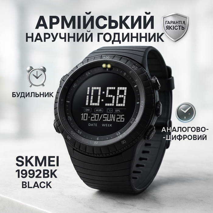 Годинник спортивний багатофункціональний SKMEI, Годинник тактичний протиударний Протиударний BU-41