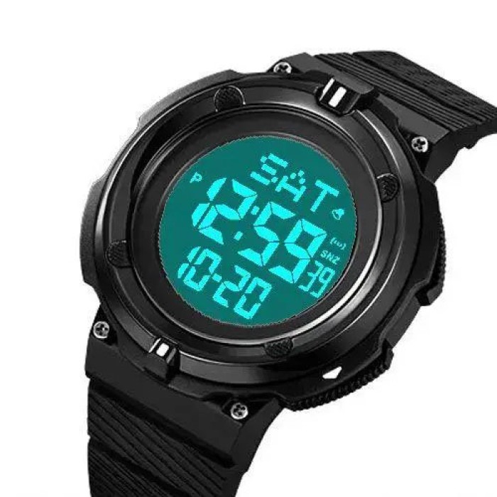 Годинник наручний чоловічий SKMEI 2010BKWT BLACK-WHITE, годинник армійський скмей, годинник спортивний. Колір: чорний