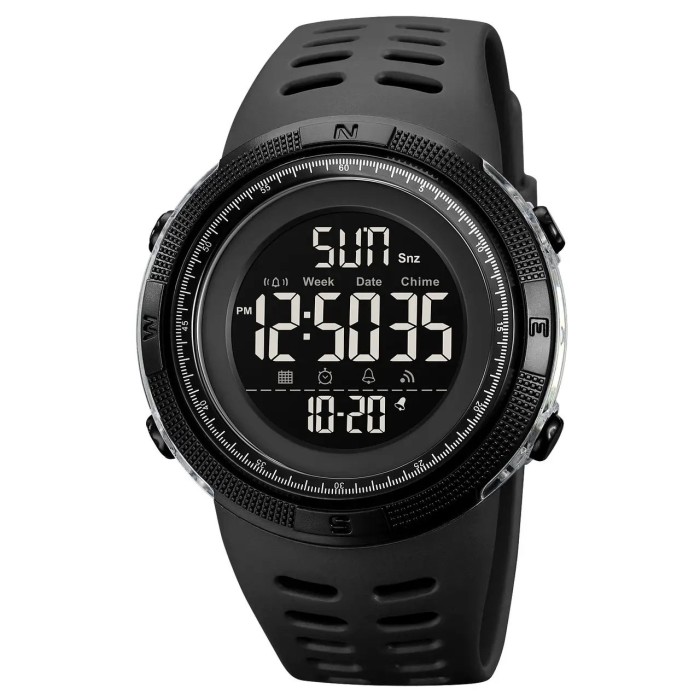 Чоловічий армійський водостійкий тактичний годинник SKMEI 2070BK BLACK, Електронний спортивний годинник JU-68