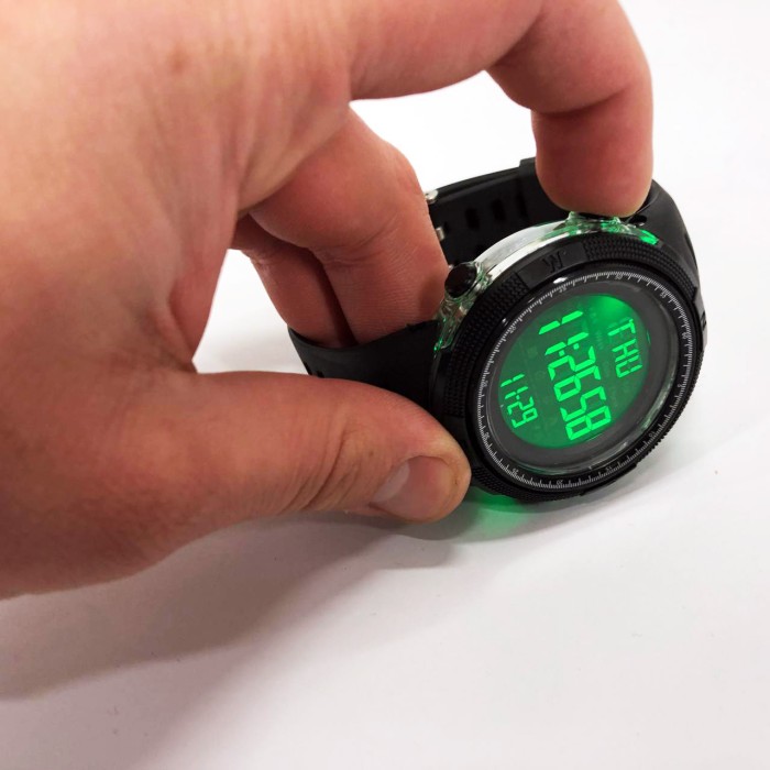 Чоловічий армійський водостійкий тактичний годинник SKMEI 2070BK BLACK, Електронний спортивний годинник JU-68