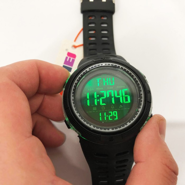 Чоловічий армійський водостійкий тактичний годинник SKMEI 2070BK BLACK, Електронний спортивний годинник JU-68