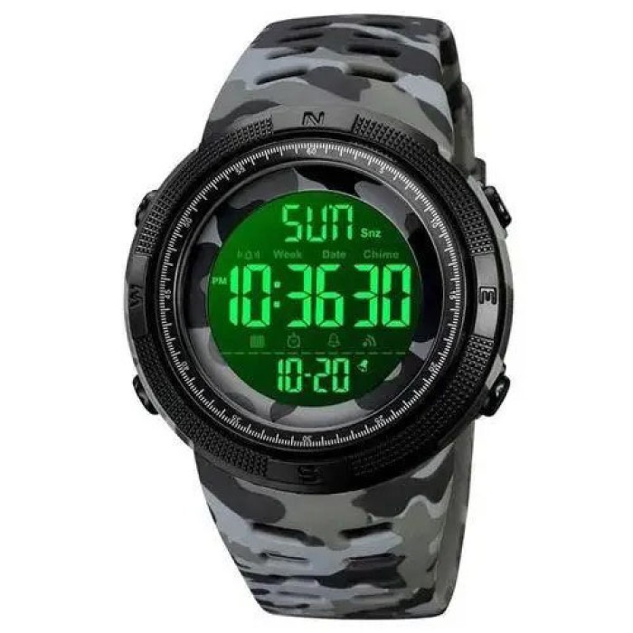 Протиударні військові чоловічі годинники SKMEI 2070CMGY, Чоловічі годинники з офіційною гарантією XN-45