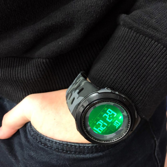 Практичний спортивний чоловічий годинник SKMEI 2070CMGY, Електронний спортивний годинник GV-93