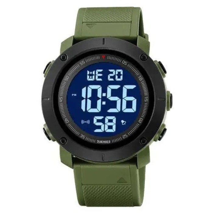 Годинник наручний чоловічий SKMEI 2122AGWT ARMY GREEN-WHITE, армійський годинник протиударний. Колір: зелений