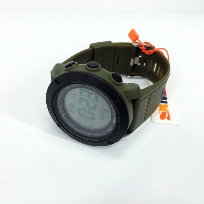 Простий електронний наручний чоловічий годинник SKMEI 2122AGWT, Тактичний годинник для ЗСУ DP-58