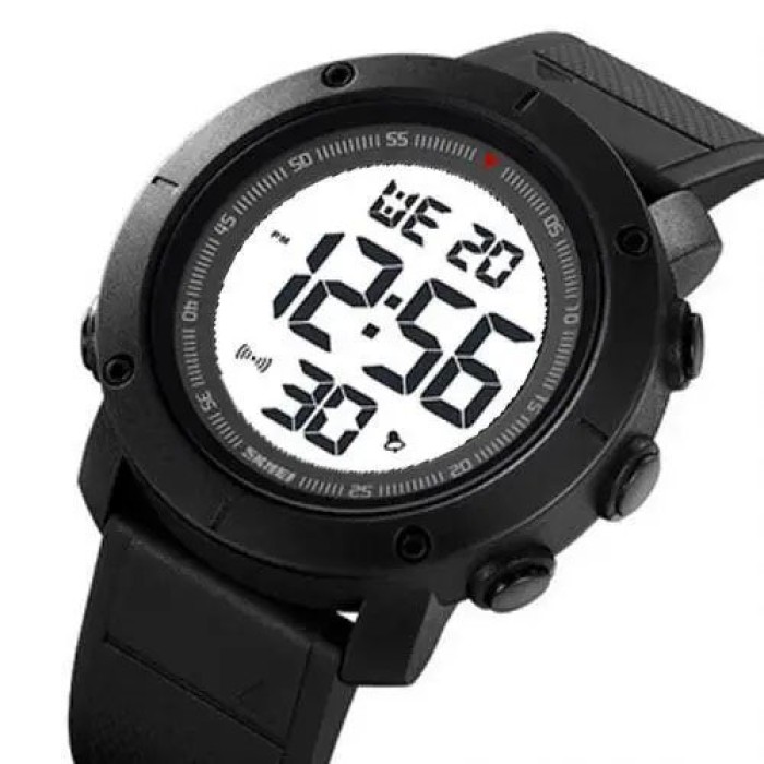 Годинник наручний чоловічий SKMEI 2122BKWT BLACK-WHITE, чоловічий тактичний годинник. Колір: чорний