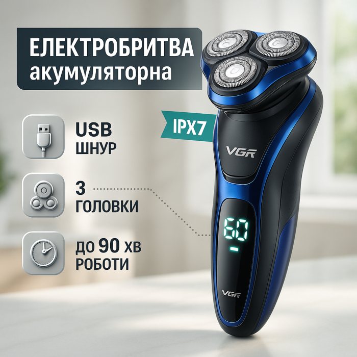 Портативна професійна бритва, Потужна електрична бритва для бороди, Професійна чоловіча електробритва FQ-53