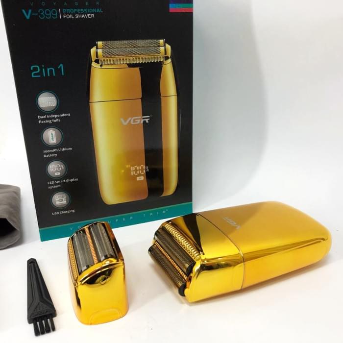Електробритва з бритвеною насадкою VGR V-399 GOLD, Бритви для гоління LG-752 чоловічі електричні