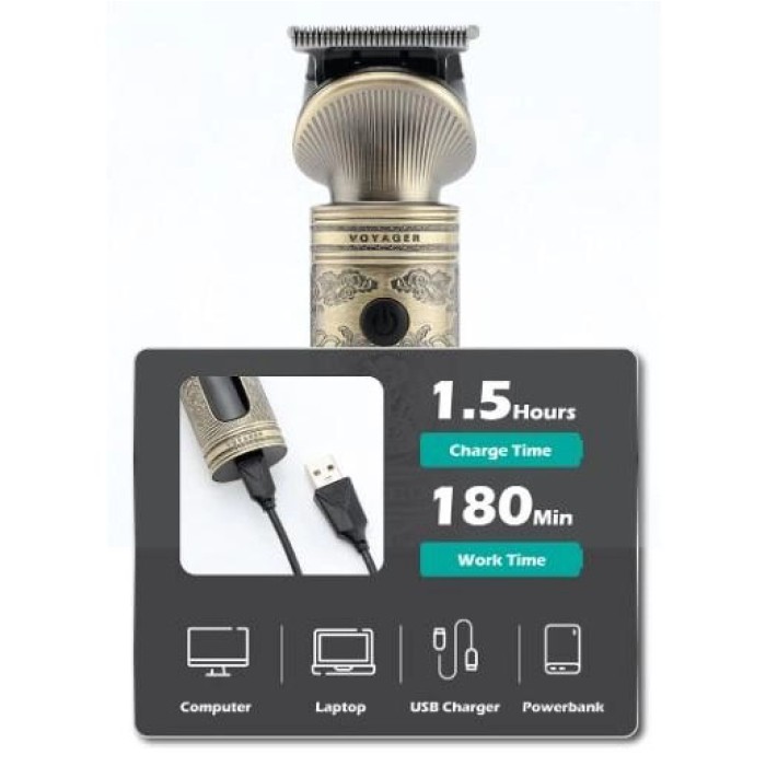 Електрична машинка для стрижки побутова VGR, Машинка для стрижки з насадками бездротова PF-42