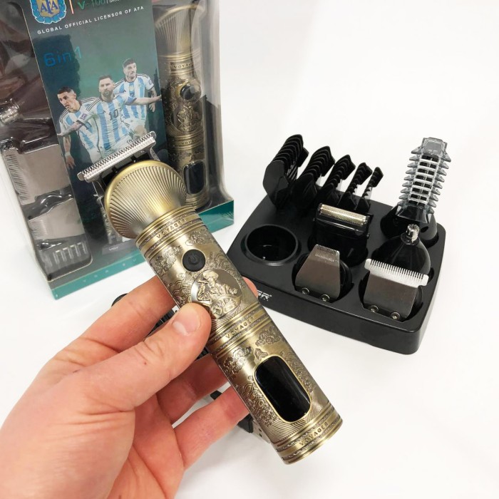 Електрична машинка для стрижки побутова VGR, Машинка для стрижки з насадками бездротова PF-42