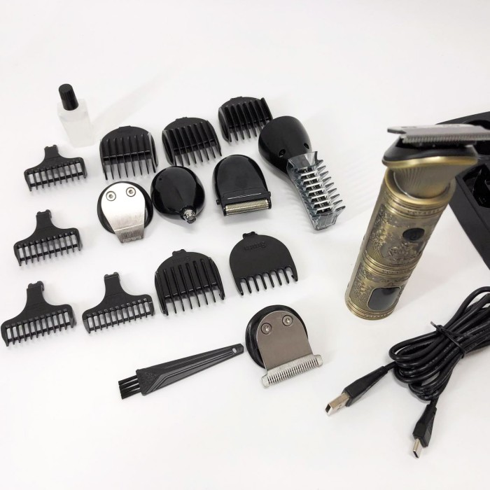 Електрична машинка для стрижки побутова VGR, Машинка для стрижки з насадками бездротова PF-42