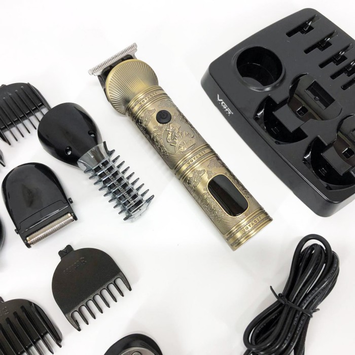 Електрична машинка для стрижки побутова VGR, Машинка для стрижки з насадками бездротова PF-42