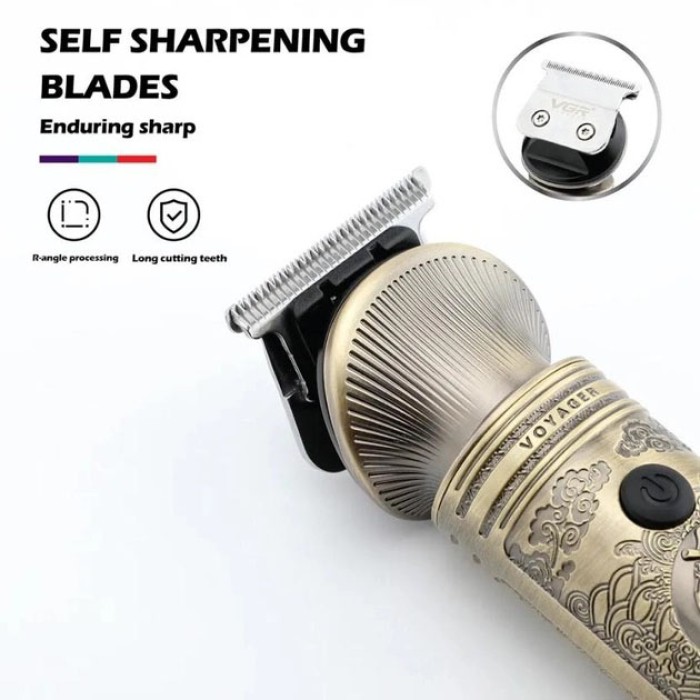 Електрична машинка для стрижки побутова VGR, Машинка для стрижки з насадками бездротова PF-42