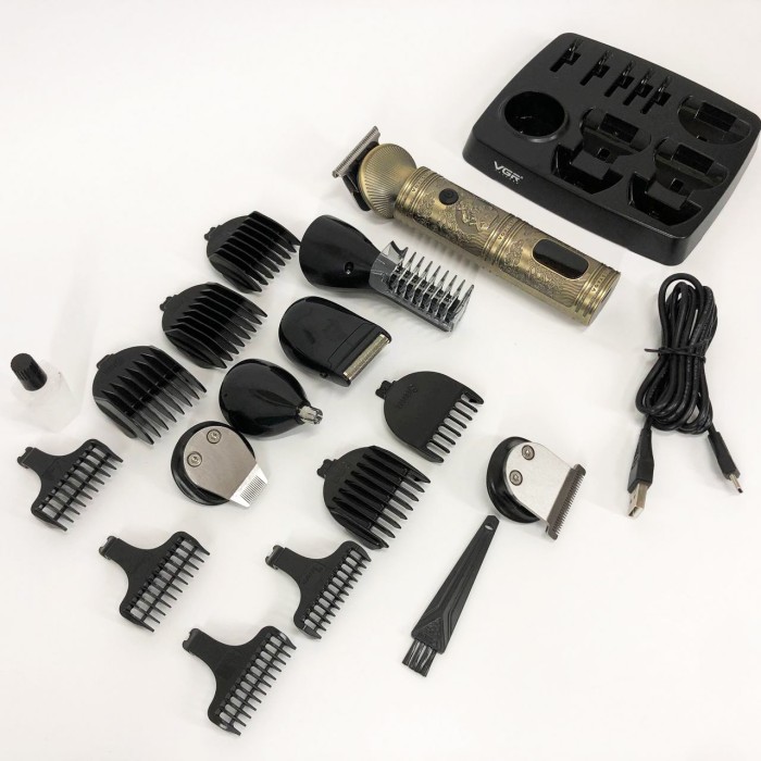 Машинка-тример 3 в 1 для стрижки волосся VGR V-106, Акумуляторна машинка для стрижки JZ-51