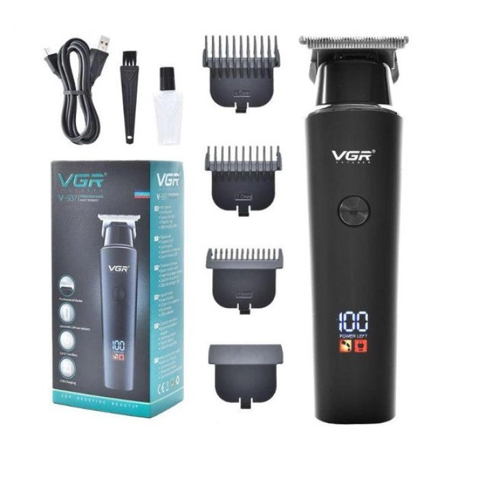 Електрична машинка для стрижки побутова VGR V-937, Бездротовий акумуляторний тример для стрижки волосся LK-75