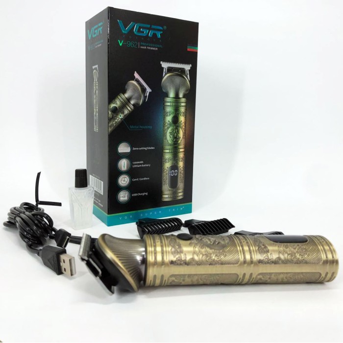 Професійна машинка для стрижки волосся на акумуляторі VGR, Машинка для стрижки волосся і потилиці LZ-70