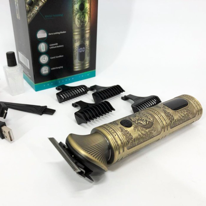 Професійна машинка для стрижки волосся на акумуляторі VGR, Машинка для стрижки волосся і потилиці LZ-70