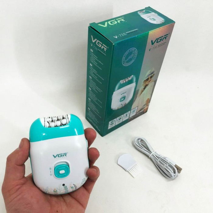 Електричний епілятор пилка VGR V-726, Епілятор бритва для ніг, Тример для інтимних місць KY-90