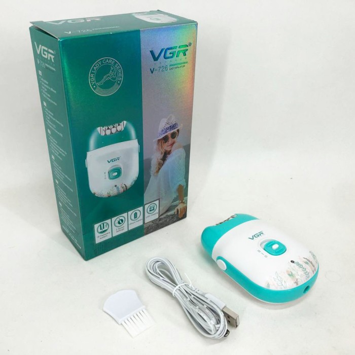 Електричний епілятор пилка VGR V-726, Епілятор бритва для ніг, Тример для інтимних місць KY-90