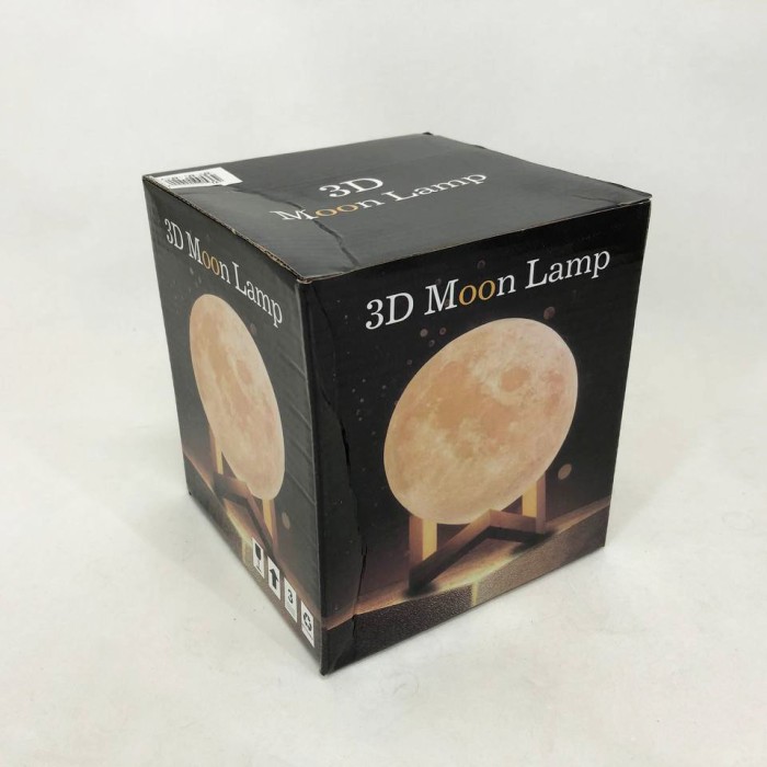 Лампа нічник для дому Moon Lamp 18 см, Дитяча акумуляторна лампа 7 кольорів, Нічник HR-699 на акумуляторі