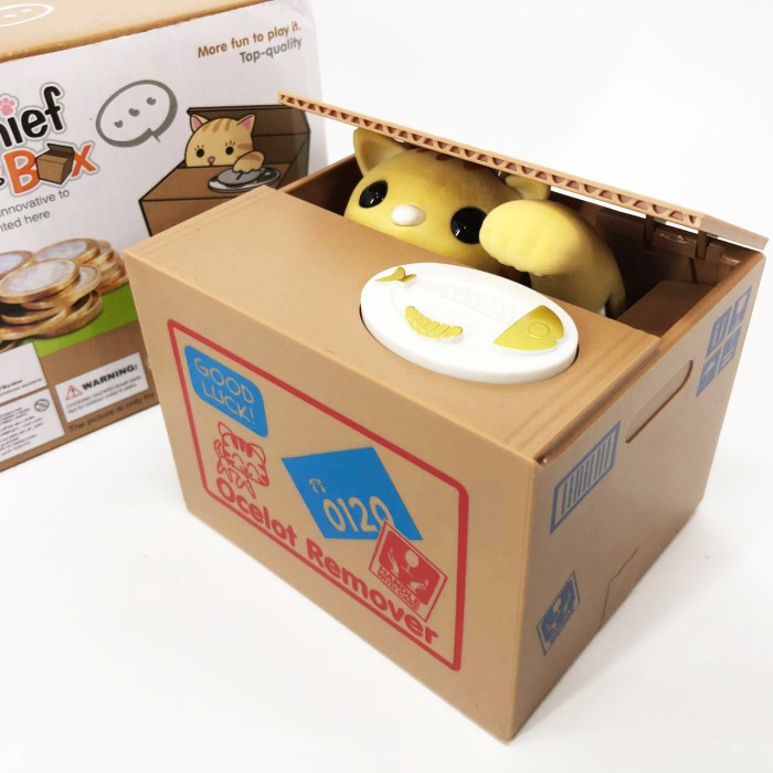 Дитяча сейф скарбничка злодюжка монет у коробці GY-85