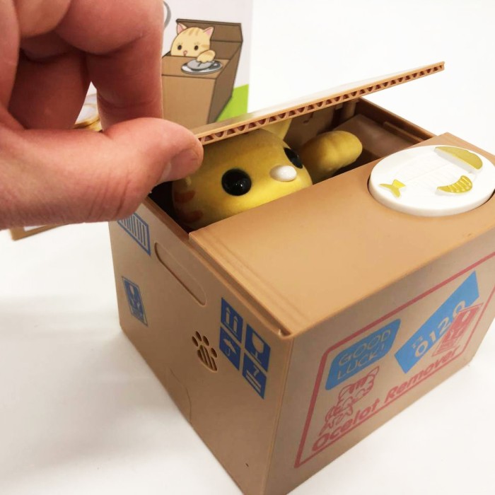 Дитяча сейф скарбничка злодюжка монет у коробці OS-14