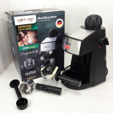 Кавомашина Rainberg RB-8111 кавоварка ріжкова з капучинатором 2200 Вт Espresso, маленька кавоварка