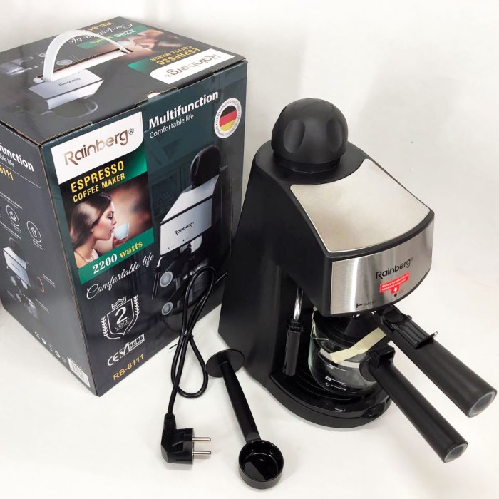 Електрична кавоварка для домашнього використання Rainberg, Маленька кавомашина для дому FL-89