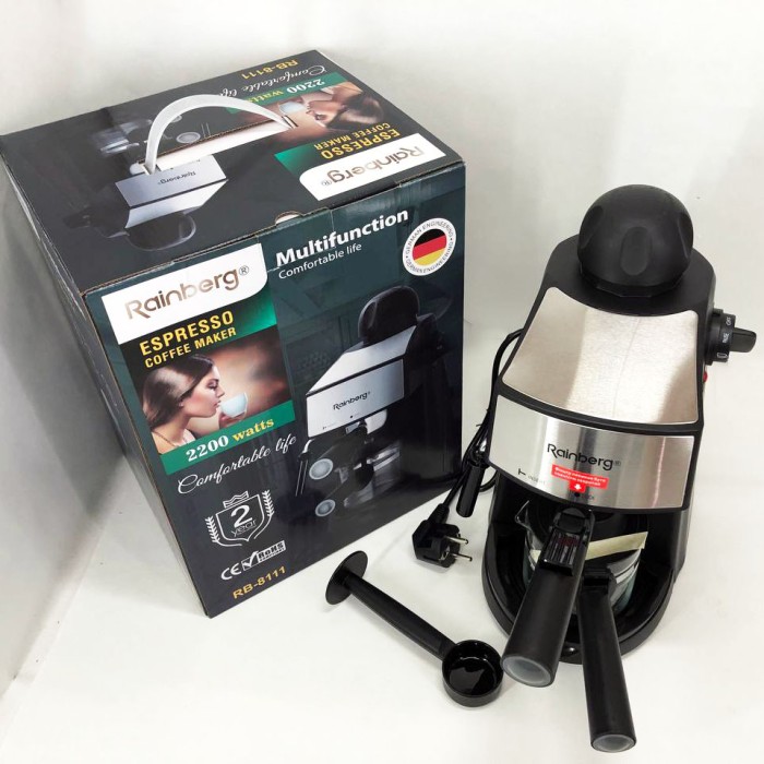 Електрична кавоварка для домашнього використання Rainberg, Маленька кавомашина для дому FL-89