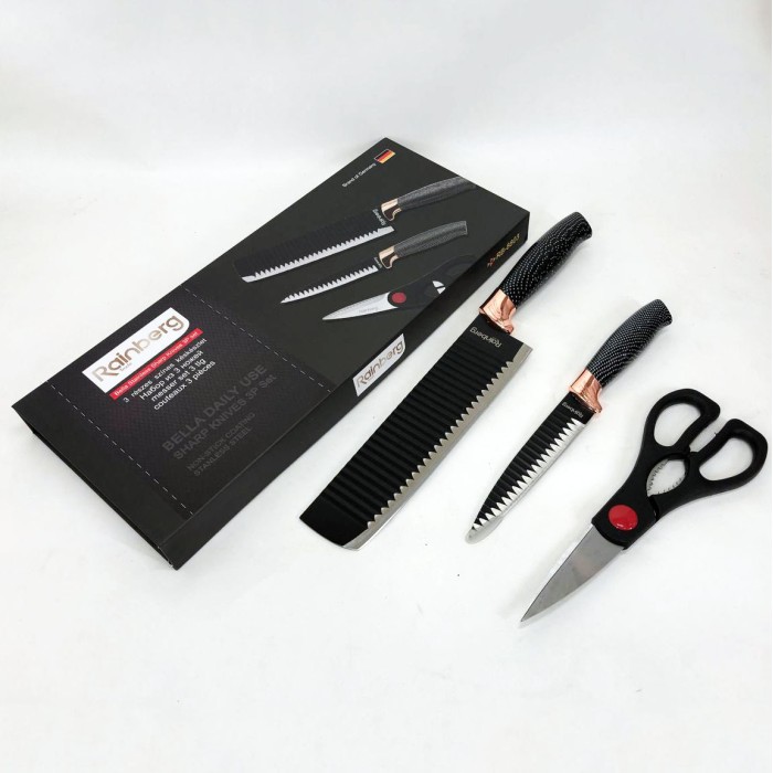 Нержавіючий кухонний ніж Rainberg RB-8803, Універсальний набір ножів, Комплект гострих ножів для кухні GT-14