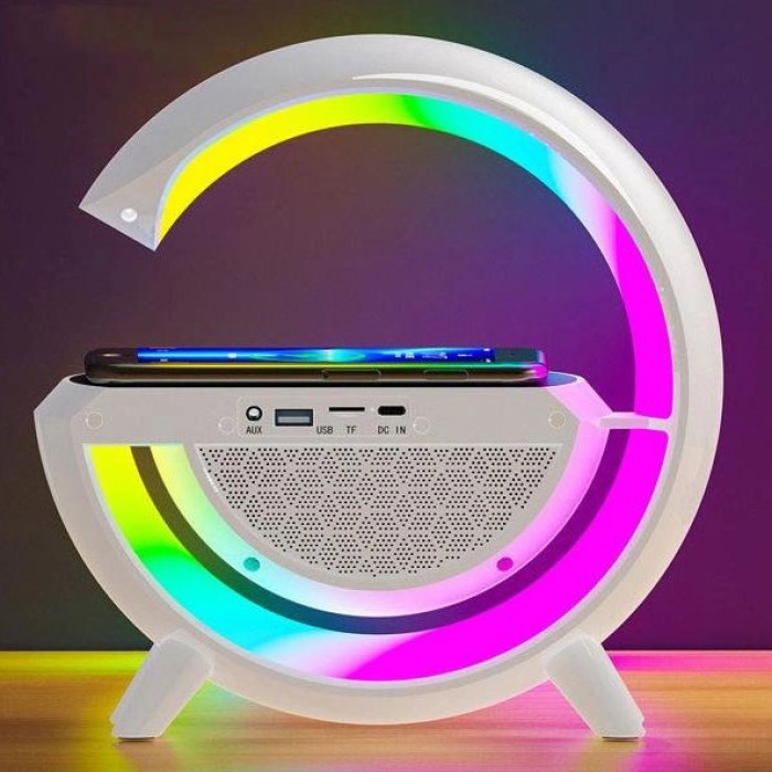 Музичний нічник з бездротовою зарядкою, Нічник зарядний пристрій для телефону, Настільна смарт лампа IL-22