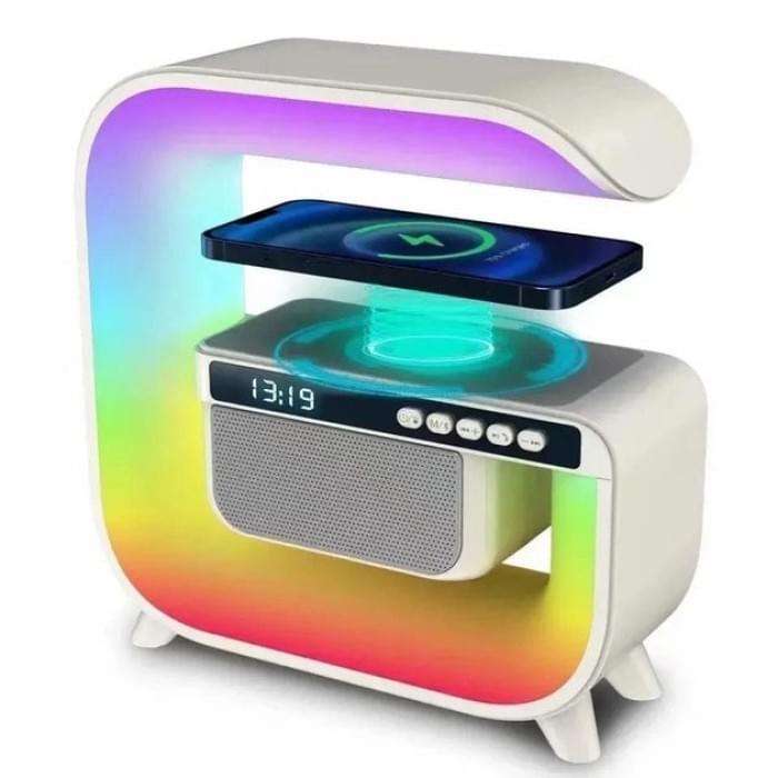 Нічник багатофункціональний і бездротовою зарядкою RGB G3, Аудіо колонка з PC-391 бездротовою зарядка