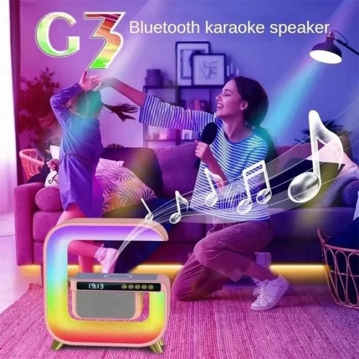 Нічник багатофункціональний і бездротовою зарядкою RGB G3, Аудіо колонка з PC-391 бездротовою зарядка