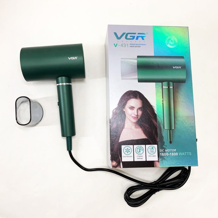 Фен з холодним повітрям для укладання VGR V-431 1600-1800 Вт, Зручний фен для домашнього використання EQ-91