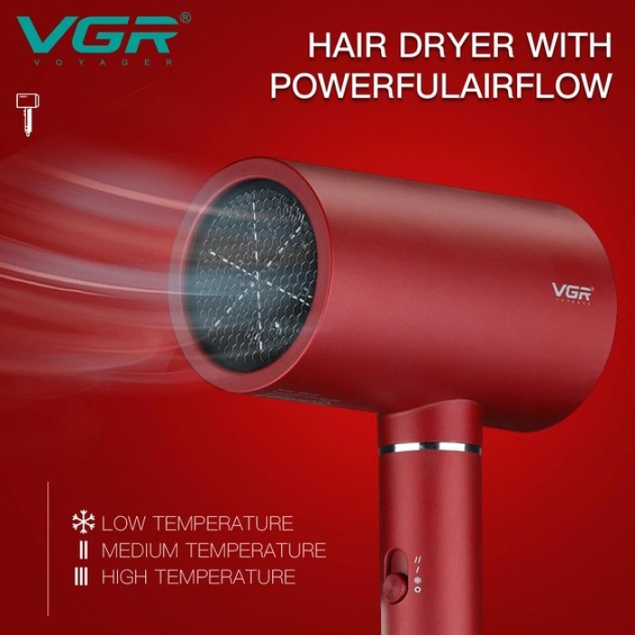 Професійний фен для укладання волосся з насадкою VGR, Портативний фен для сушіння ZY-26