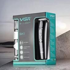 Багатофункціональна акумуляторна машинка для стрижки VGR V-175, Професійний тример OB-892 з насадками