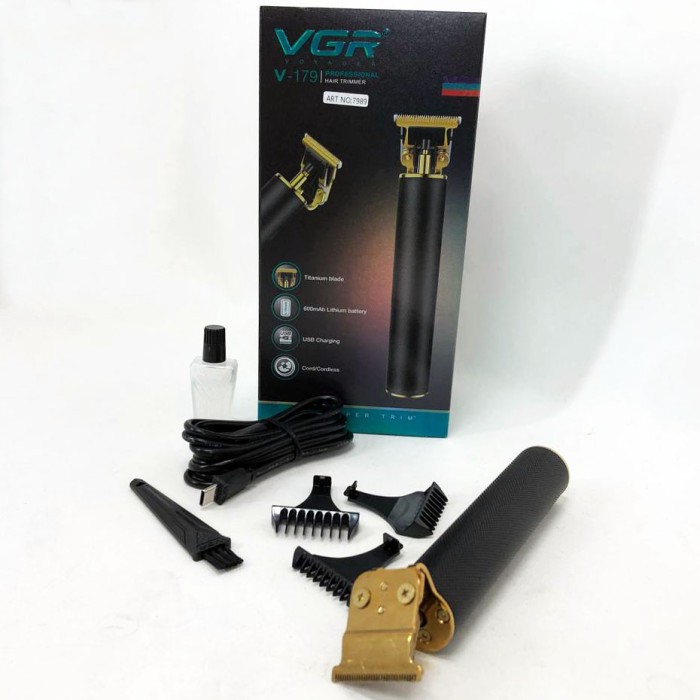 Акумуляторна машинка для стрижки і укладання волосся VGR, Миюча машинка для стрижки VU-70