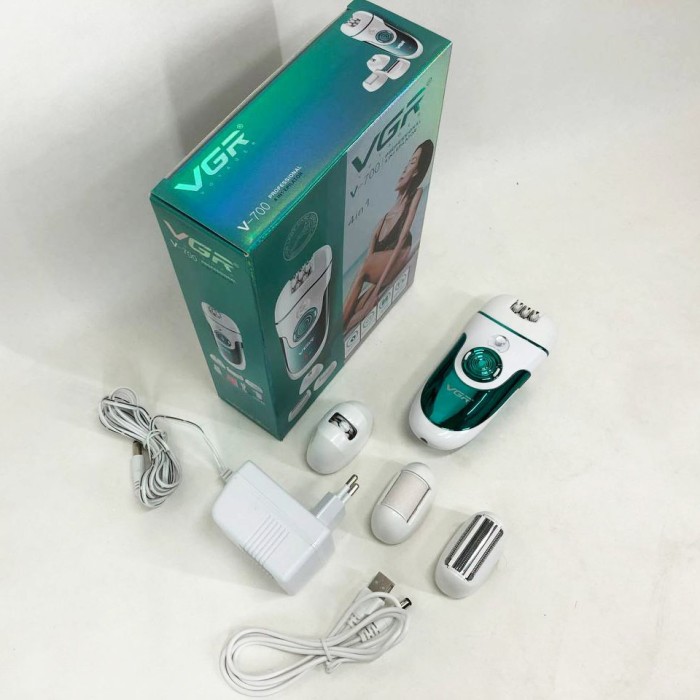 Бездротова жіноча електробритва VGR, Епілятор для швидкого видалення волосся, Пилка для ступень UH-11