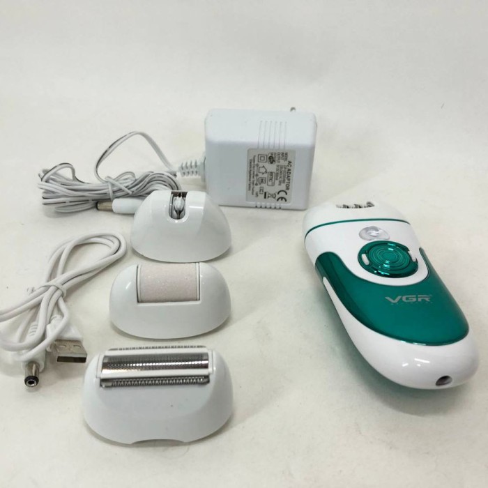 Бездротова жіноча електробритва VGR, Епілятор для швидкого видалення волосся, Пилка для ступень UH-11