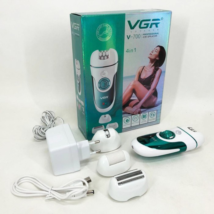 Бездротова жіноча електробритва VGR, Епілятор для швидкого видалення волосся, Пилка для ступень UH-11