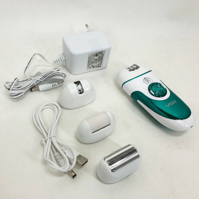 Бездротова жіноча електробритва VGR, Епілятор для швидкого видалення волосся, Пилка для ступень UH-11